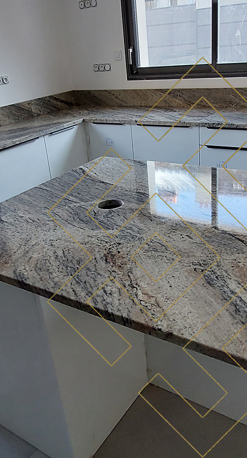 Plan de travail en granit près de Dinan