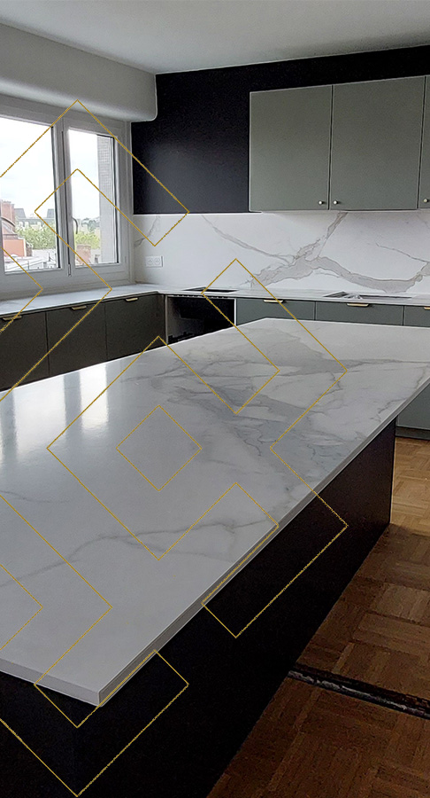 Plan de travail en céramique près de Dinan